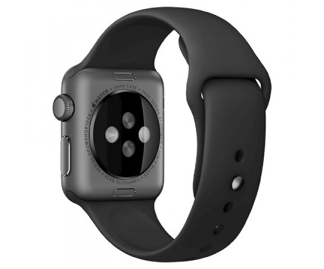 Apple Watch Series 1 42mm Space Gray Aluminum Case with Black Sport Band (MP032) Уцінка